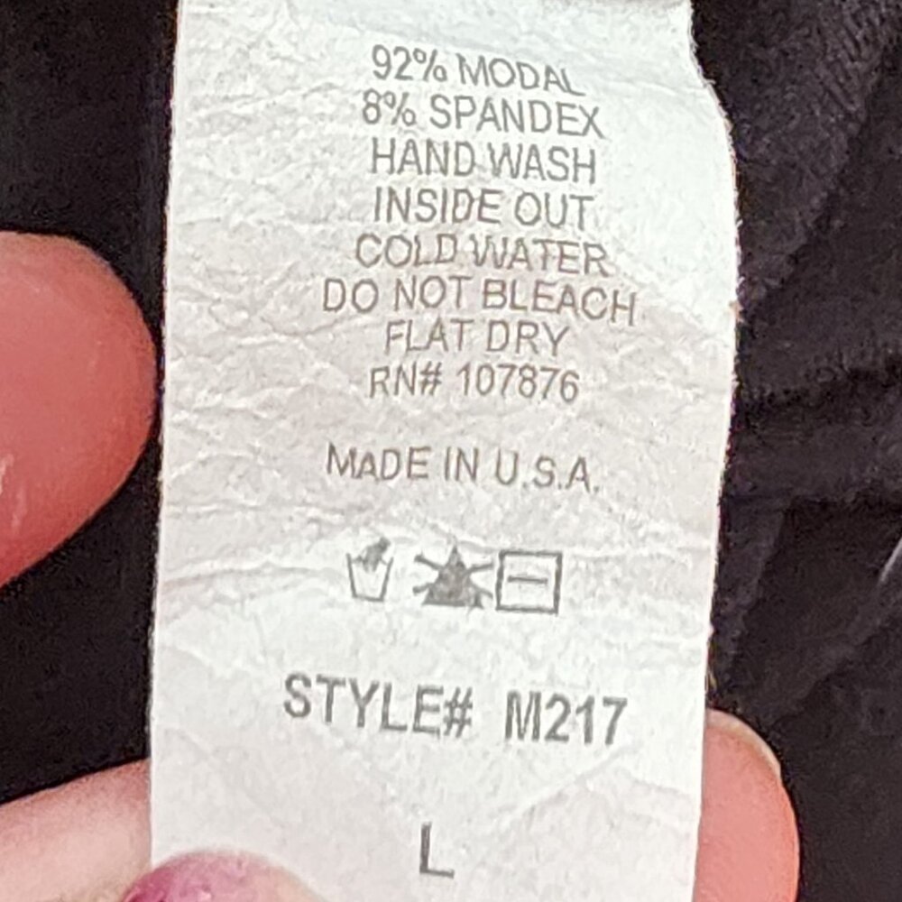 Comfy U.S.A. Black Modal Span Elastic Waist Casual Wide Leg Lounge Pants Size L - Picture 16 of 16